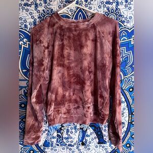lululemon athletica Maroon Tie-Dye Sweatshirt